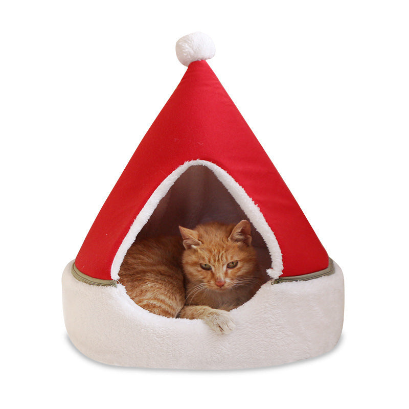 Christmas Tree Cat Bed – Cozy Indoor Pet Cave for Cats & Small Dogs