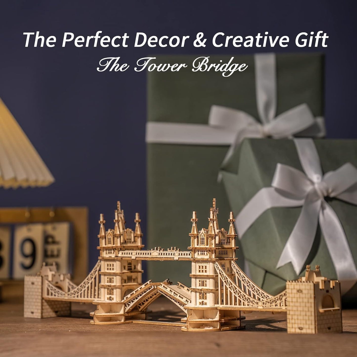 3D Wooden Tower Bridge Model Kit – 113-Piece DIY London Landmark Puzzle for Adults & Teens (No Glue Needed)