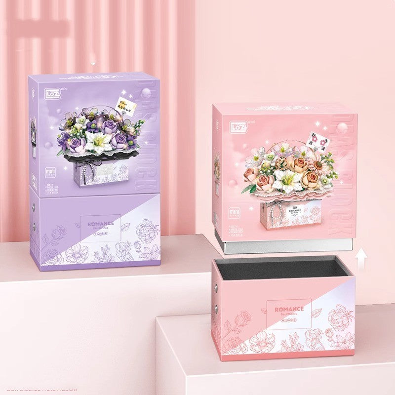 LED Flower Bouquet Building Block Gift Box – Light-Up DIY Rose & Lily Brick Set