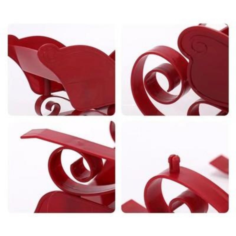 Red Santa Sleigh Christmas Decoration – Holiday Fireplace, Table & Shelf Display Ornament